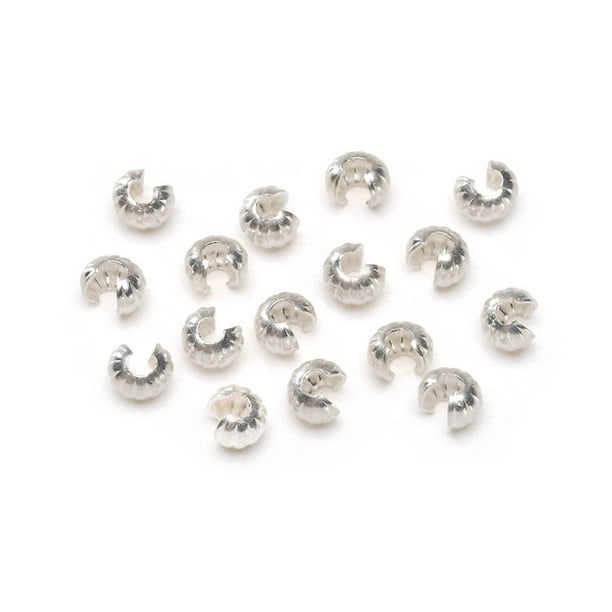 Silver plated 500 pieces 4mm Crimp Bead Covers